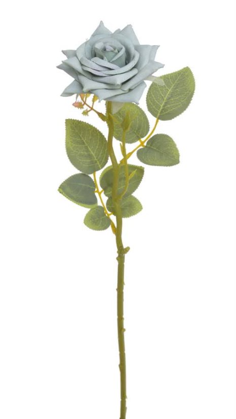 růže 41 cm - modrá vintage