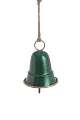 kovový zvonek 11 cm - zelená