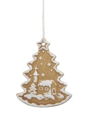keramický perníkový stromek k pověšení