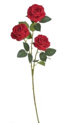 růže x3 velvet 110 cm - červená