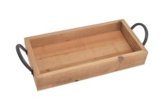 dřevěný podnos s uchy 30 x 15 cm