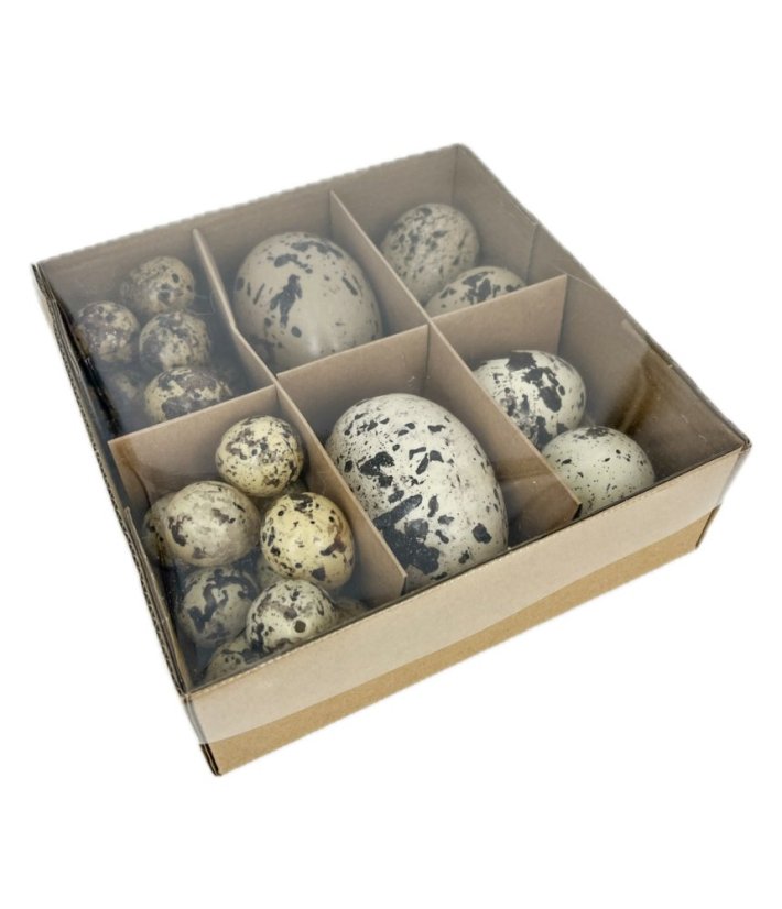 plastová křepelčí vejce 3 velikosti (26 ks)