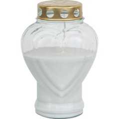 skleněná hřbitovní lampa srdce